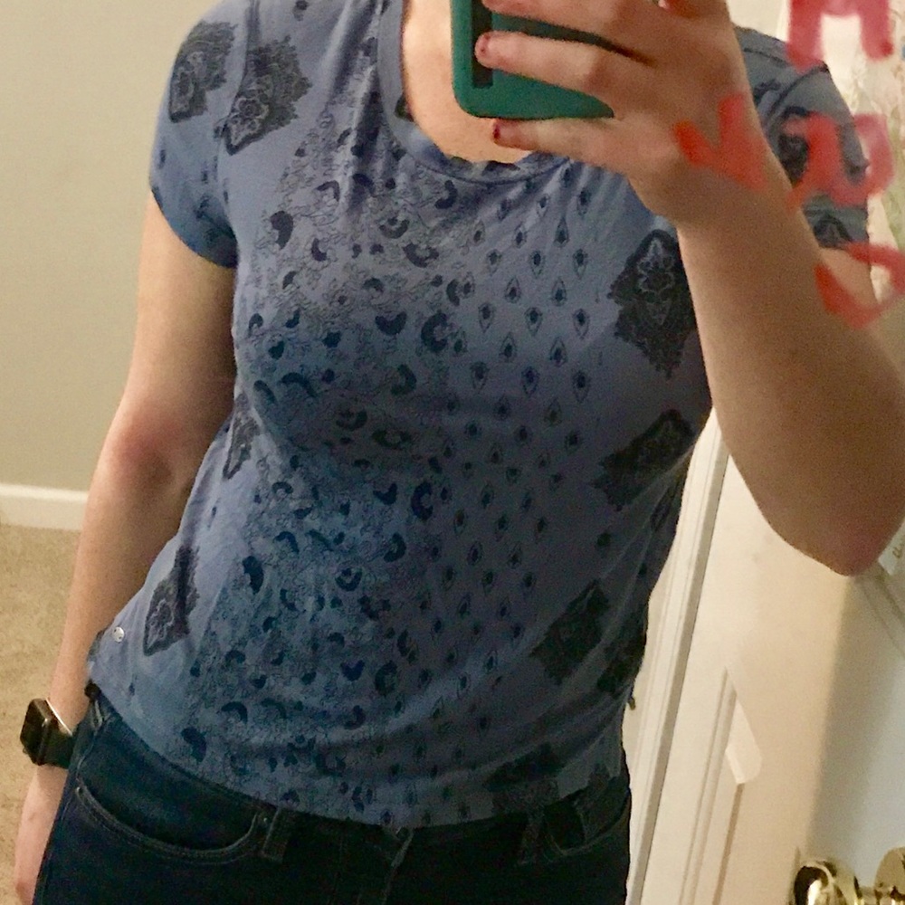 Blue crop top